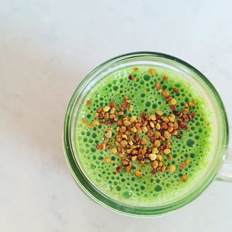 Green Coconut Bee Pollen Smoothie